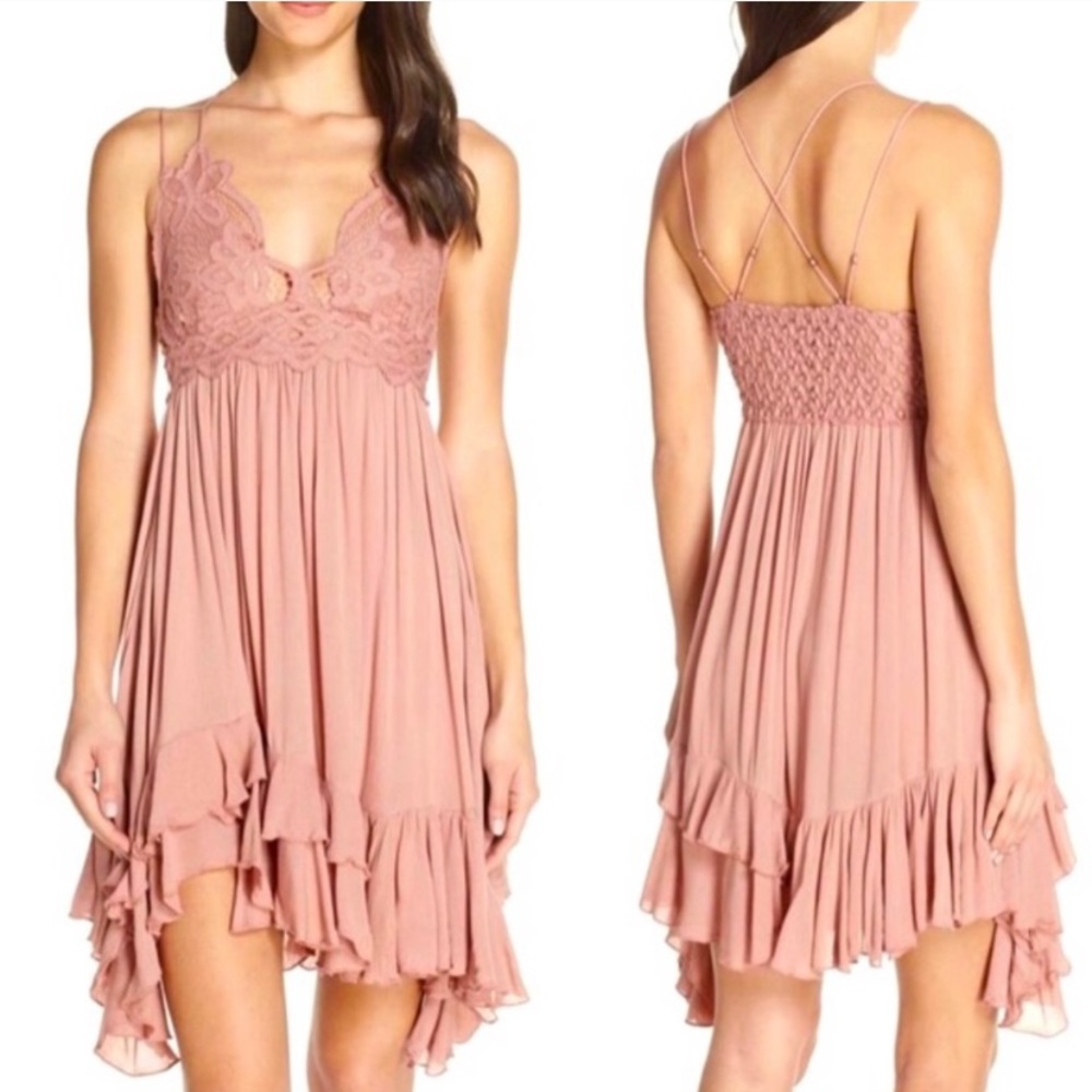 - Free People Adella Dress Rose XS